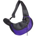 thumbnail image 1 of Bolsa transportadora para mascotas, bolsa de mensajero para perros y gatos, mochila transportadora, mochila de transporte, mochila para perros para viajes, ciclismo, senderismo, compras (grande, morado) Rojo Verde, 1 of 5