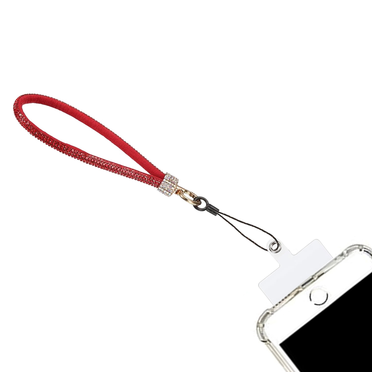 Diamond Style Phone Wristlet Strap Accessory - Red