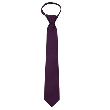 Men's Solid Color Zipper Necktie Ties - Many Colors (Best Tie With Charcoal Suit)