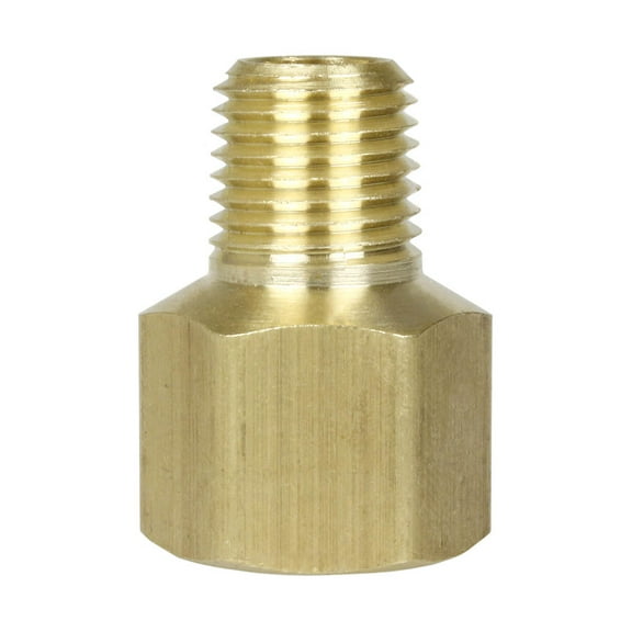 3/8" x 1/4" Female NPTF x Male NPTF Solid Brass Extension Adapter Pipe Fitting
