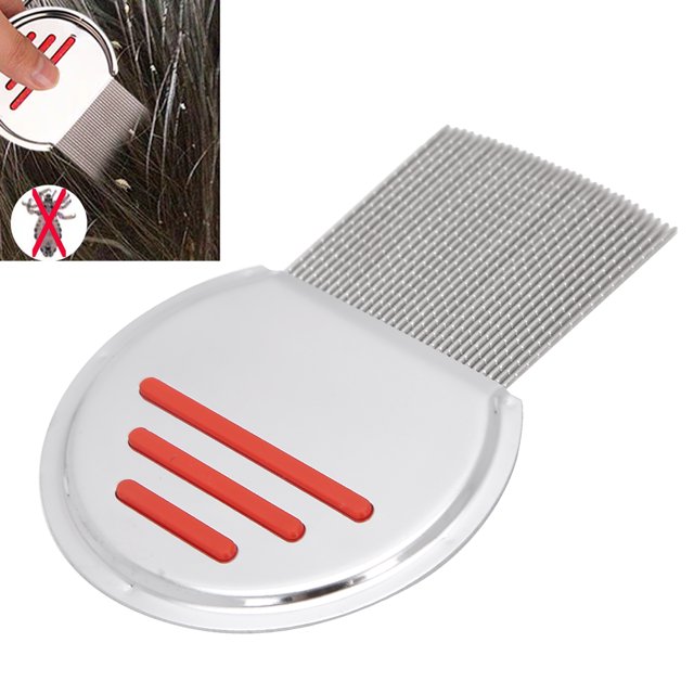 Professional Stainless Steel Lice Removal Comb, Spiral Micro Grooved Teeth for Effective Nit Removal, with Ergonomic Design Easy Use