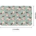 thumbnail image 3 of Cute Pug Dogs Bath Mat Non-Slip Soft Microfiber Bathroom Rugs Washable Bathmat, Carpet Rug Entryway Decor for Tub Shower Room Floor, 31.5x20 Mat, 3 of 6
