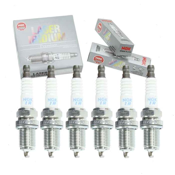 6 pc NGK Laser Iridium Spark Plugs compatible with Nissan Xterra 3.3L V6 2002-2004