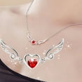 thumbnail image 4 of HHBEAUTY Angel Wings Heart Pendants Necklace for Women Dainty Zircon Chain, Necklace Jewelry for Her Friend Wife Mom Anniversary Wedding Birthday Valentines Mother's Day Gifts, 4 of 9