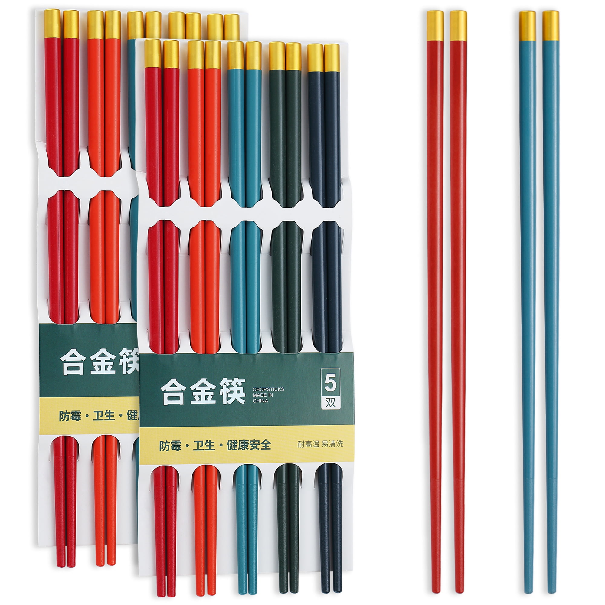 by Homestia Pack of 5 Gift Set Gift Set L Japanese Wood Chopsticks Set Reusable 8.8