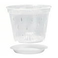thumbnail image 2 of Wharick 2Pcs Transparent Orchid Pots with Holes, Clear Orchid Pot Plastic Orchid Pots with Trays for Outdoor and Indoor Use, 2 of 8