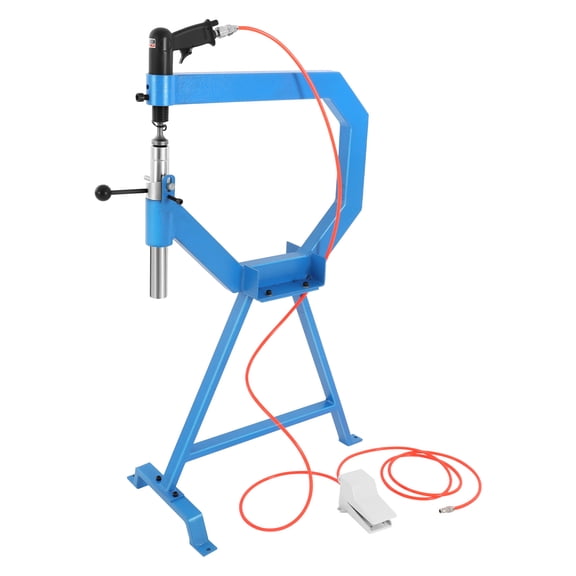 ChicHomey Pneumatic Planishing Hammer,Air Powered Metal Shaping Tool with 3 Anvil Dies, Foot Pedal Control,for Repair Shops, Car Maintenance Shops