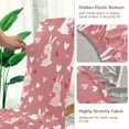 thumbnail image 5 of Yayeee 4 Pack Dining Chair Covers Stretch Parson Chairs Slipcovers Seat Protector, Bunny Love Blooms, 5 of 6