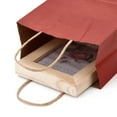 thumbnail image 4 of 30 pc Kraft Paper Bags Gift Bags Shopping Bags with Handles Dark Red 15x8x21cm, 4 of 6