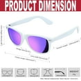 thumbnail image 4 of KANASTAL Square Polarized Sunglasses for Women Men UV Protection Retro Trendy Design Sun Glasses(Purple), 4 of 8