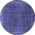 thumbnail image 1 of Ahgly Company Indoor Round Persian Blue Traditional Area Rugs, 3' Round, 1 of 4