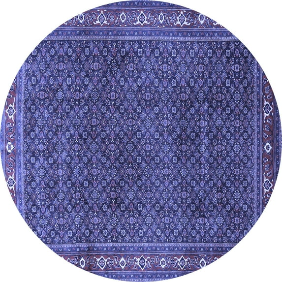 Ahgly Company Indoor Round Persian Blue Traditional Area Rugs, 3' Round