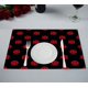 thumbnail image 1 of ABPHQTO Mantel individual de mesa con botones de lunares rojos y negros, 30x45 cm, paquete de 2, 1 of 2