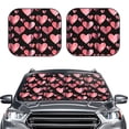 thumbnail image 2 of Fotbe Hearts Juego de 2 Piezas de Parasoles para Parabrisas | Bloqueador Solar para Auto | Accesorios Plegables para Protección Solar Interior-Medium, 2 of 6