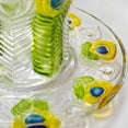 thumbnail image 6 of Feather Design Glass Coffee Teacup Set With Saucers For Home Kitchen Office Dining Modern Tableware Hot Beverages Cappuccino Latte Tea Dishwasher Safe Durable Gift Idea, 6 of 9
