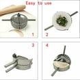 thumbnail image 4 of Stainless Steel Dumpling Maker, X-Large 5" Goya Empanada Press Mold, Ravioli Mould Crimper, Wraper Dough Cutter - for Pie Ravioli Chinese Dumpling Pastry, with long handle (XL 5" Dia), 4 of 5