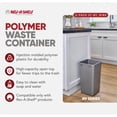 thumbnail image 2 of Rev-A-Shelf 27 qt. Replacement Waste Container for Rev-A-Shelf Pullouts, Silver, 2-pack, 2 of 12