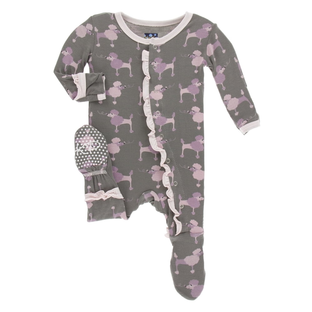 KicKee Pants KicKee Pants Baby Girls Classic Layette Ruffle Footie