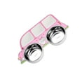 thumbnail image 4 of Advancent Vajilla de acero inoxidable para niños, cuchara, tenedor, forma de coche de dibujos animados, cuenco con compartimento, juego de Mostrada Rosa Camión/Cuenco/extraíble, 4 of 6