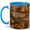 Blue, variant on Relaxing Bath Nook 11oz Ceramic Mug, Cozy Spa Room Art