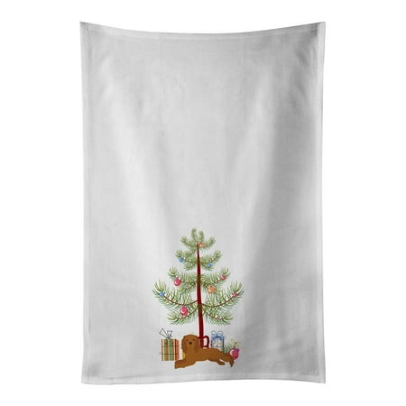 

Ruby Cavalier King Charles Spaniel Christmas Tree White Kitchen Towel Set of 2 19 in x 28 in