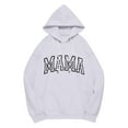 thumbnail image 5 of Simua Oversized Hoodies for Women Drawstring Hooded MAMA Printed Basic Soft Sweatshirts Tops Fall Winter Trendy Outfits, 5 of 6