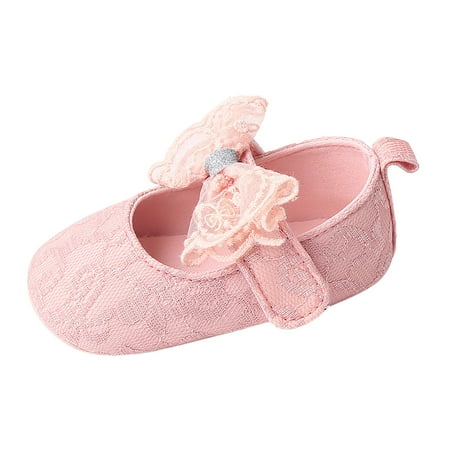 

Rgdypko Lightweight Baby Sock Shoes Baby Walking Shoes Warm Winter Lace Bow Princess Baby Non House Shoes