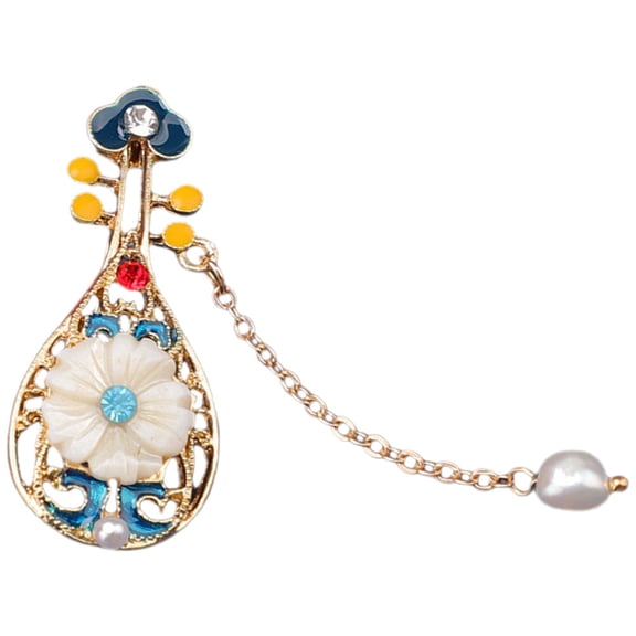 LEORX Lute Pin Brooches for Women Vintage Alloy 1 PCS Simple Anti-slip for Special Occasions