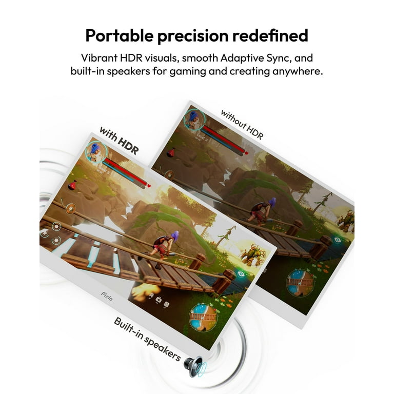 Pixio PX160 Wave White Portable Monitor 15.6 inch 60Hz Refresh