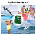 thumbnail image 6 of Mens Brazil Flag 2 in 1 Quick Dry Swim Trunks with Compression Liner Beach Shorts, 6 of 6