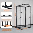 thumbnail image 3 of FlexWave Four-Post Power Cage, All-Black, 2x2 Steel Frame for Home Strength & Squat Training, 3 of 10