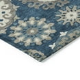 thumbnail image 5 of HomeRoots 585700 3 x 5 ft. Floral Medallion Washable Indoor & Outdoor Rectangle Area Rug, Navy Blue & Taupe, 5 of 5
