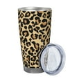 thumbnail image 2 of Vsdgher Leopard Print 20 Oz Stainless Steel Vacuum Insulated, Travel Mug Coffee Cup for Home, Office, Outdoor Works Great for Ice Drinks and Hot Beverage -Straw Three-piece Set, 2 of 8