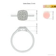 thumbnail image 4 of ANGARA Natural 0.14 Ct. Diamond Halo Ring in 14K White Gold for Women (Ring Size: 12), 4 of 9