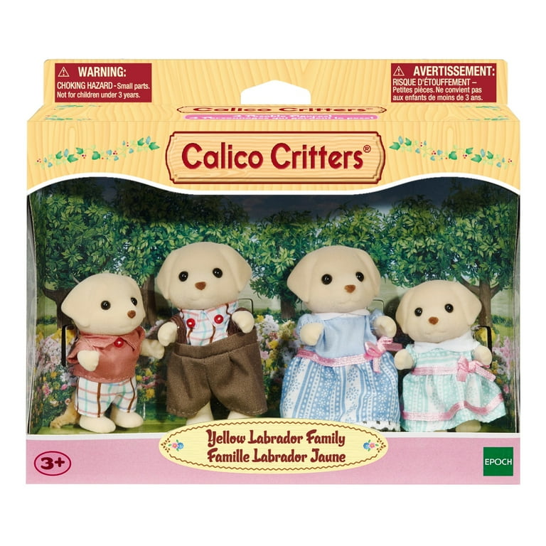 Calico Critters Yellow Labrador Family Playset Set of 4 Collectible Doll Figures for Little Hands Walmart