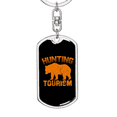 thumbnail image 5 of Hunting Tourism Bear Stainless Steel or 18k Gold Premium Swivel Dog Tag Keychain, 5 of 10