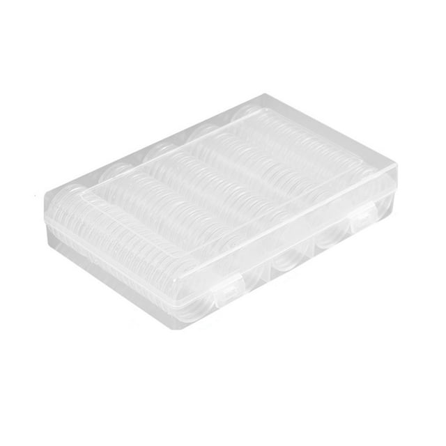 Injueey Estuche portamonedas Organizador universal de almacenamiento de monedas Caja de plástico Recipiente de colección con junta Almacenamiento y organización del hogar Injueey HA001239-00