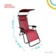 thumbnail image 3 of Silla Camastro Plegable Tecnologia Gravedad Cero Reclinable con sombrilla vino 6.49 pulg Elly Decor SO-SGCCD-BE, 3 of 10
