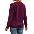 thumbnail image 4 of ZXZY Women Dandelion Graphic Print Round Neck Long Sleeve Pullover, 4 of 5