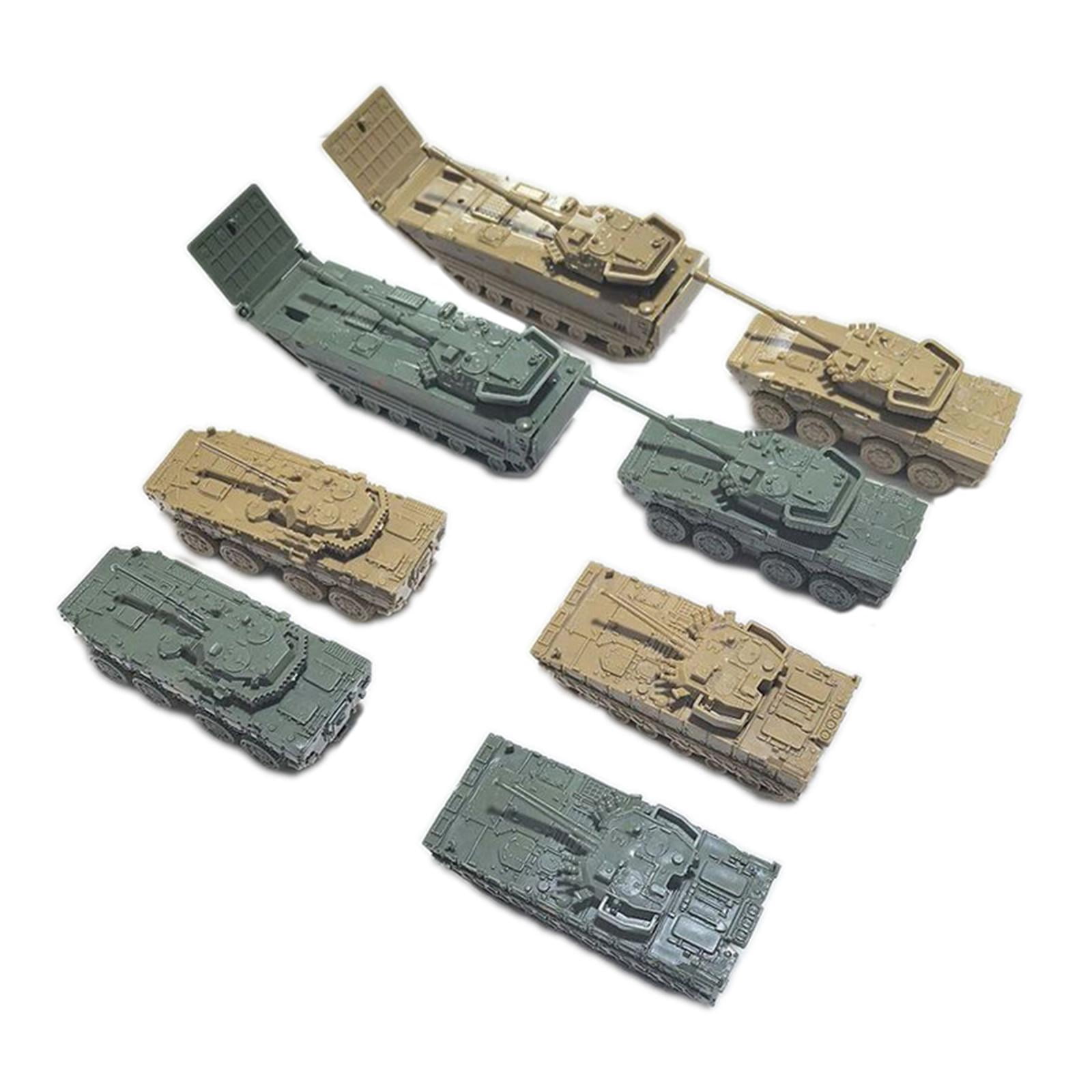 JWQFBC 8 Pieces Tank Model Building Kit Armored Vehicles 1:144 Table Decor Hobby Crafts