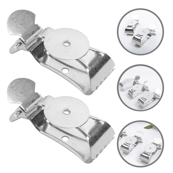 Hemoton 6pcs Stainless Steel Curtain Clips Sturdy Metal Curtain Hanging Hooks With Serrated Edge For Drapes Outdoor Curtain Hanging Clips