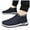 Blue, variant on Men's Snow Ankle Boots Waterproof Warm Plush Lined Outdoor Slip On Lightweight Winter Shoes