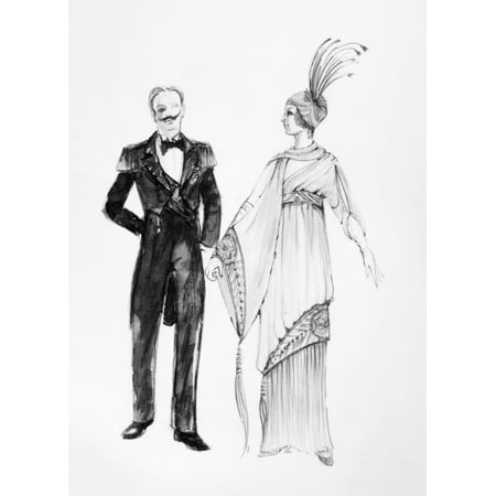 Operetta Costumes Ndesign By Theoni V Aldredge For A 1974 New York City Opera Production Of Die Fledermaus By Johann Strauss Ii The Design Draws On French Fashion C1915 Poster Print by Granger