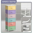thumbnail image 4 of Sorbus 6-Drawer Fabric Dresser for Kids - Tall Storage Tower, Closet Organizer with Steel Frame & Wood Handles for Nursery, Playroom & Bedroom, Multi-Color Pastel, 4 of 6
