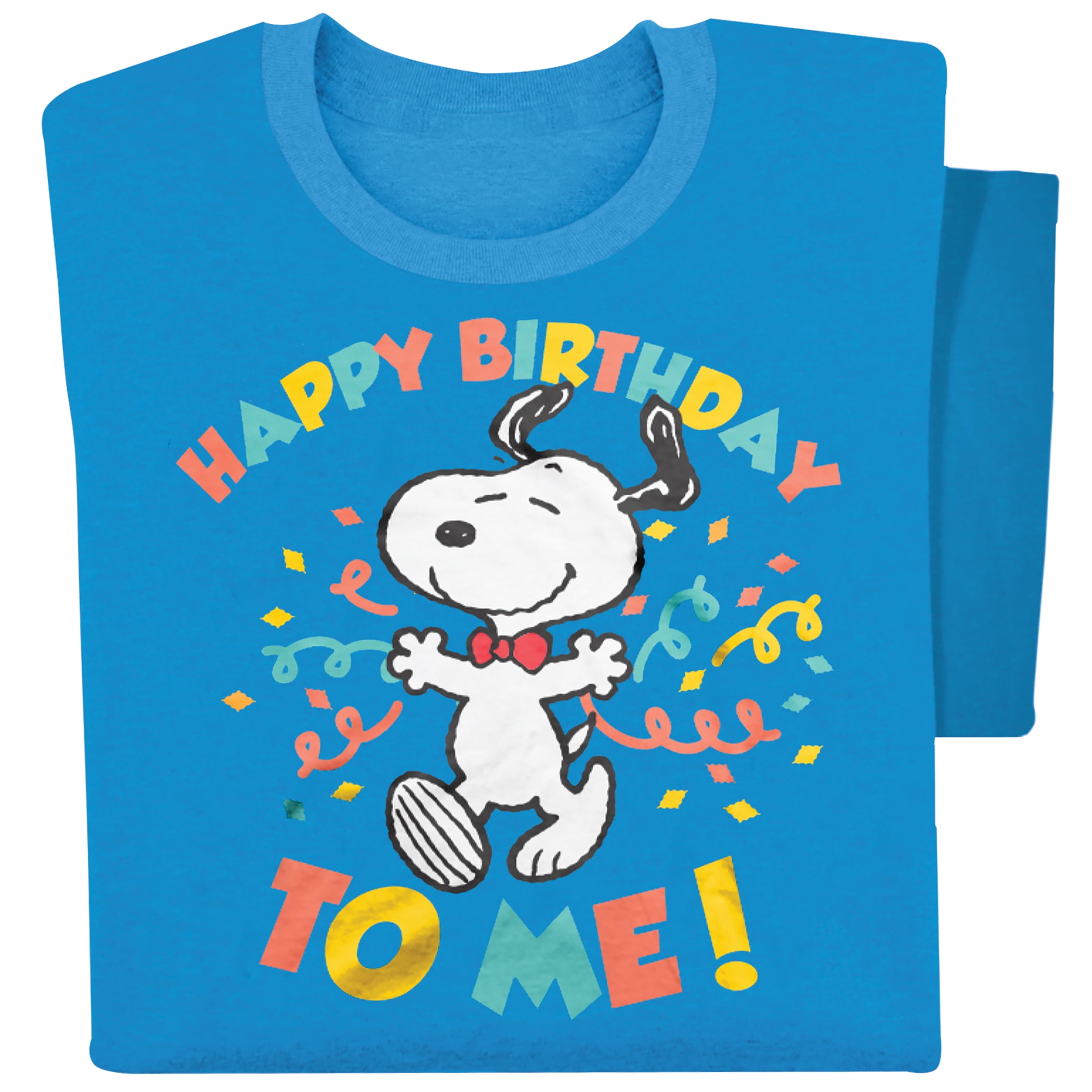 Collections Etc Snoopy Happy Birthday To Me Sapphire Blue T Shirt Walmart Com Walmart Com
