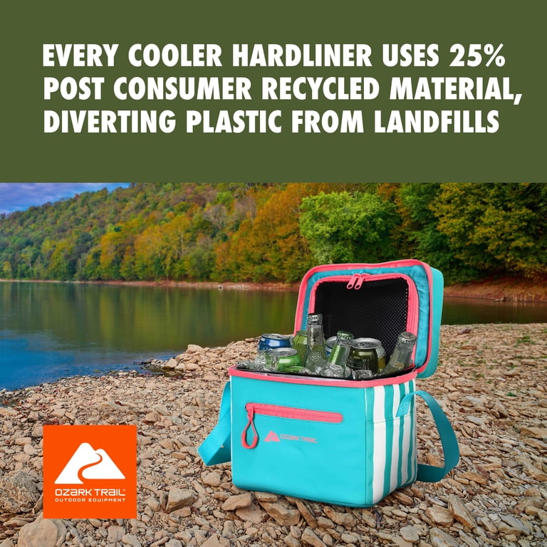 Ozark Trail Coated Soft Side Cooler with Removable Hardliner, 6