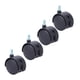 thumbnail image 4 of 4 ruedas universales de 2 pulgadas con freno silencioso, ruedas giratorias de 360 grados, suministro de muebles, 4 of 15