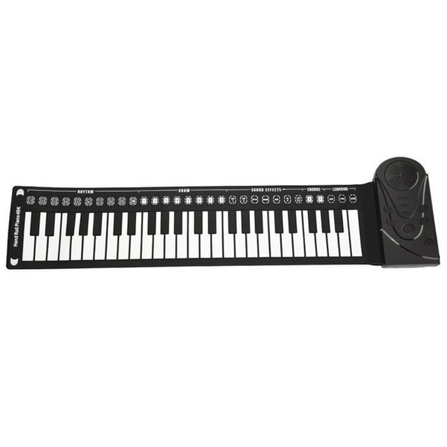 Clavier de Piano pour Enfants Portable Doux 49 Touches Piano à Rouler Jouet Instrument de Musique