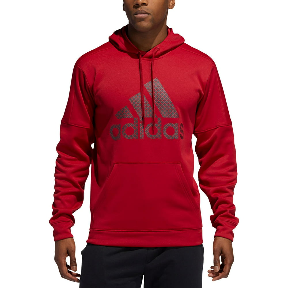 Adidas - Adidas Mens Fleece Logo Hooded Sweatshirt - Walmart.com ...