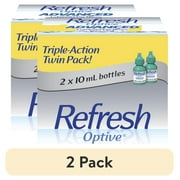 (2 pack) Refresh Optive Advanced Lubricant Eye Drops Preserved Tears, 20 ml, 2 Bottles